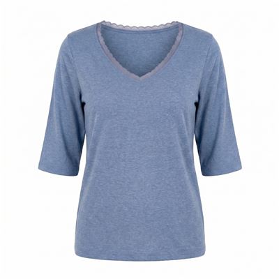 Pyjama femme jersey rayures marine - BECQUET CRÉATION