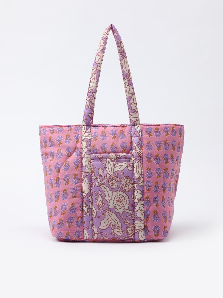 Sacola de compras estampada - Lilás