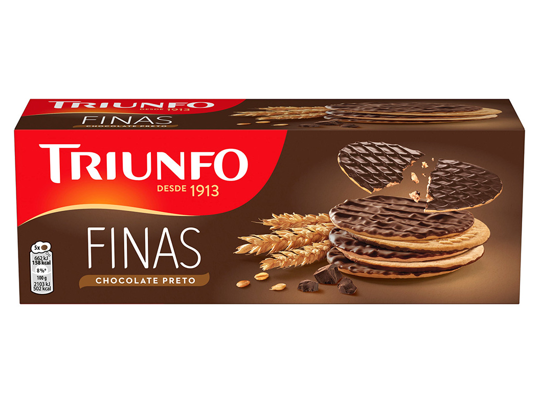 BOLACHA TRIUNFO DIGESTIVAS FINAS CHOCOLATE NEGRO 170G