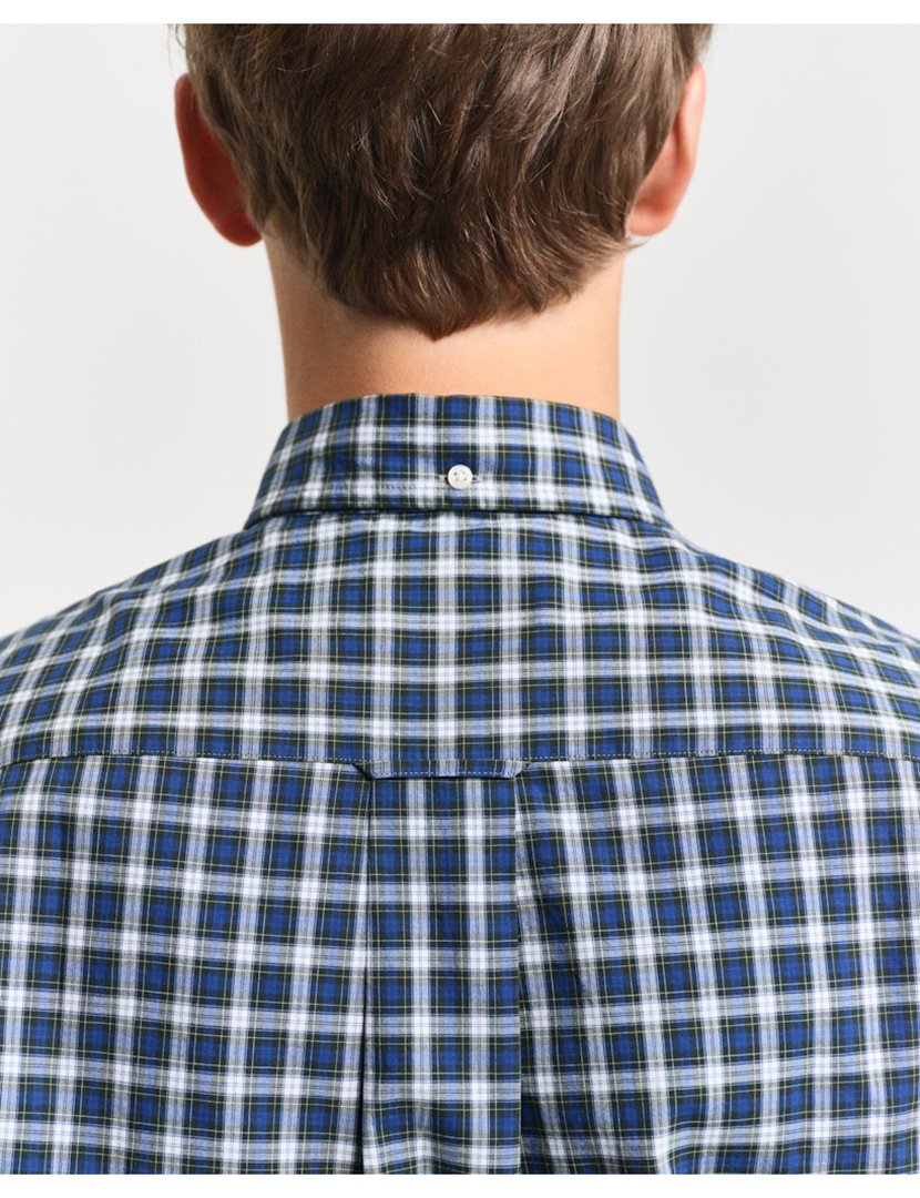 Blue Checked Long Sleeve Shirt