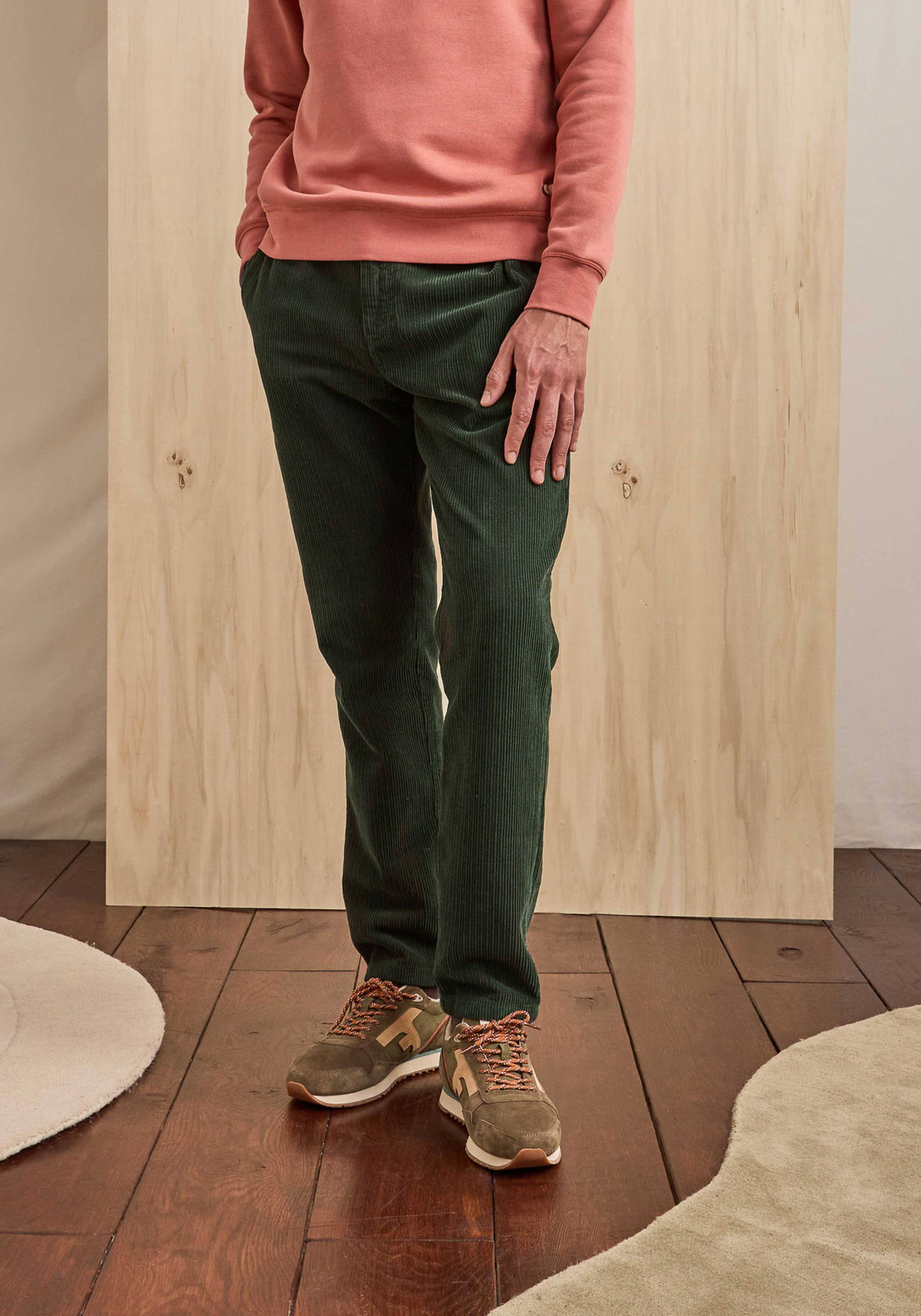 Faguo Cord-Hose Dreuille Pants Woven Dark Green