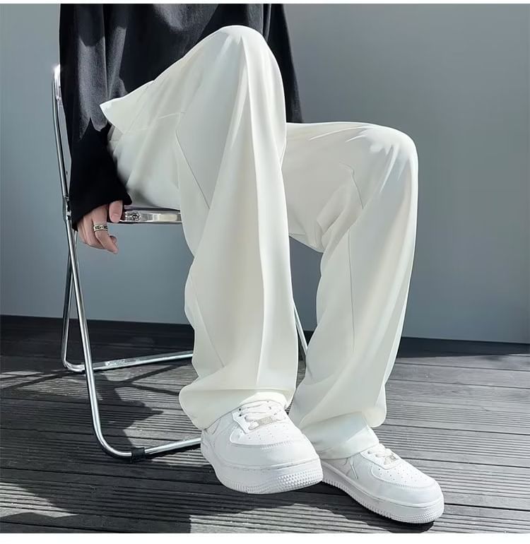 GRAYCIOUS - Mid Rise Plain Loose Fit Broek
