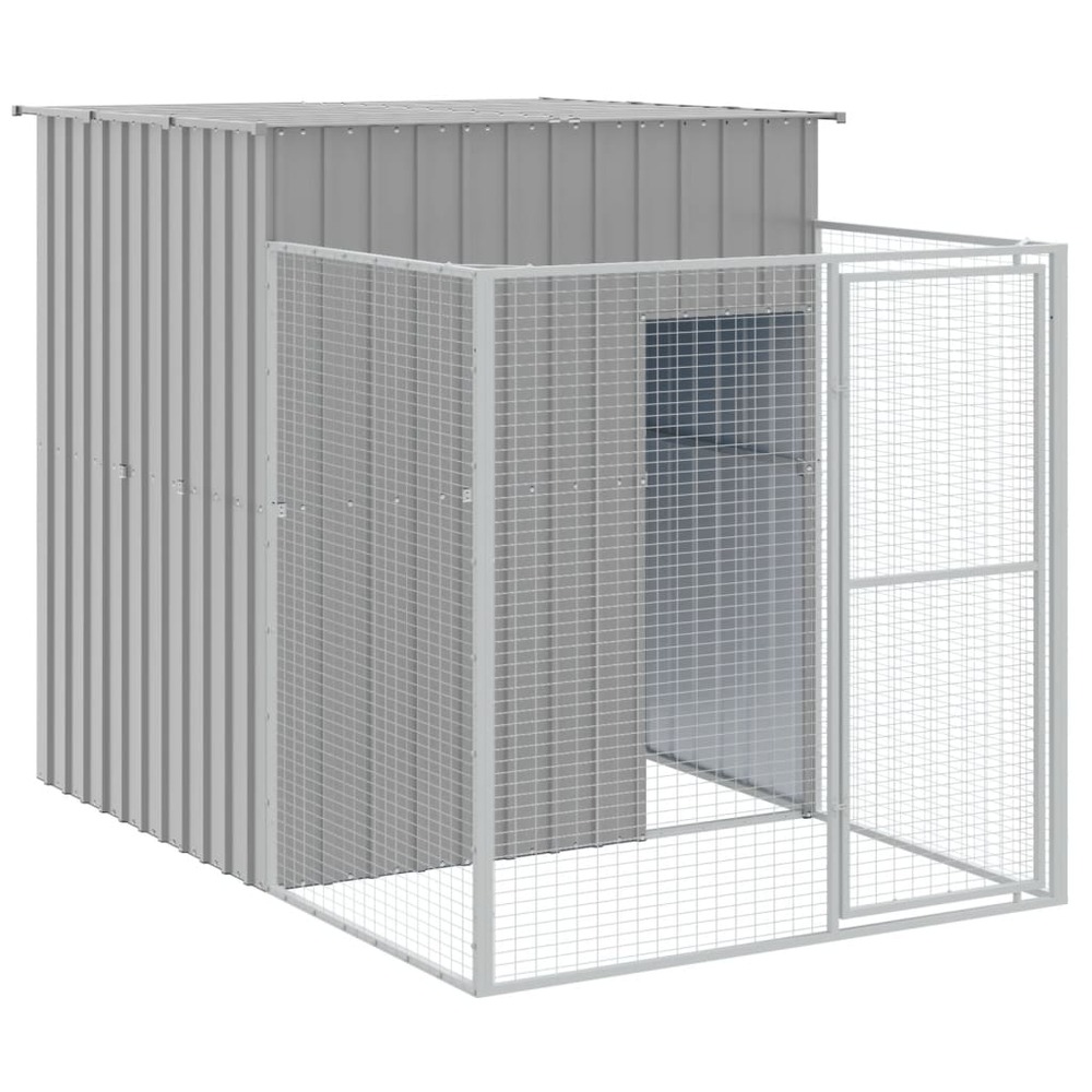 Niche pour chien avec cour gris clair 165x251x181 cm