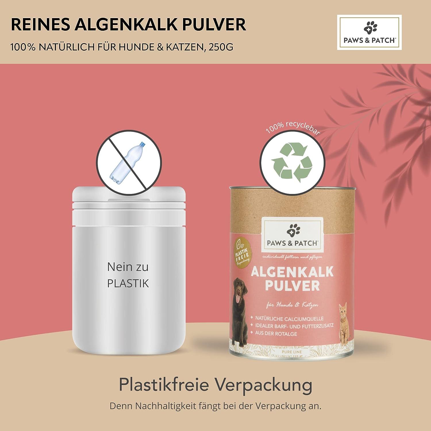 PAWS&PATCH ALGENKALK Pulver für Hunde und Katzen