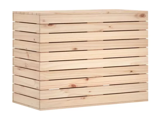 Panier à linge 88,5x44x66 bois massif de pin