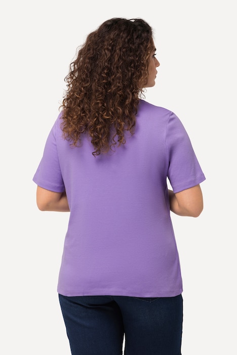 Shirt, doppellagige Vorderseite, Slim, Rundhals, Halbarm