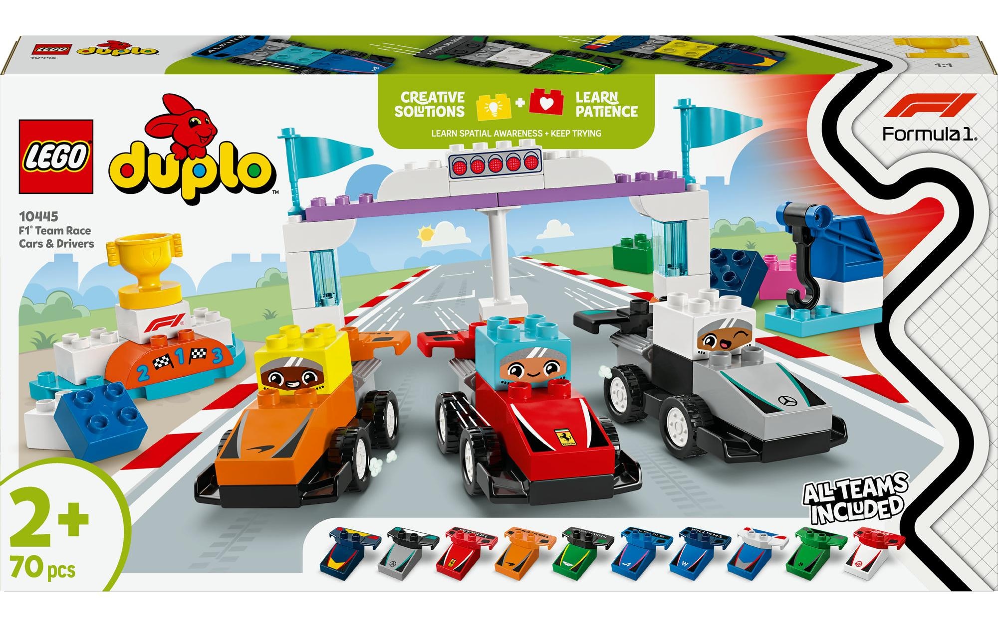 LEGO® Spielbausteine »DUPLO® F1 Team Race Cars and Drivers 10445«