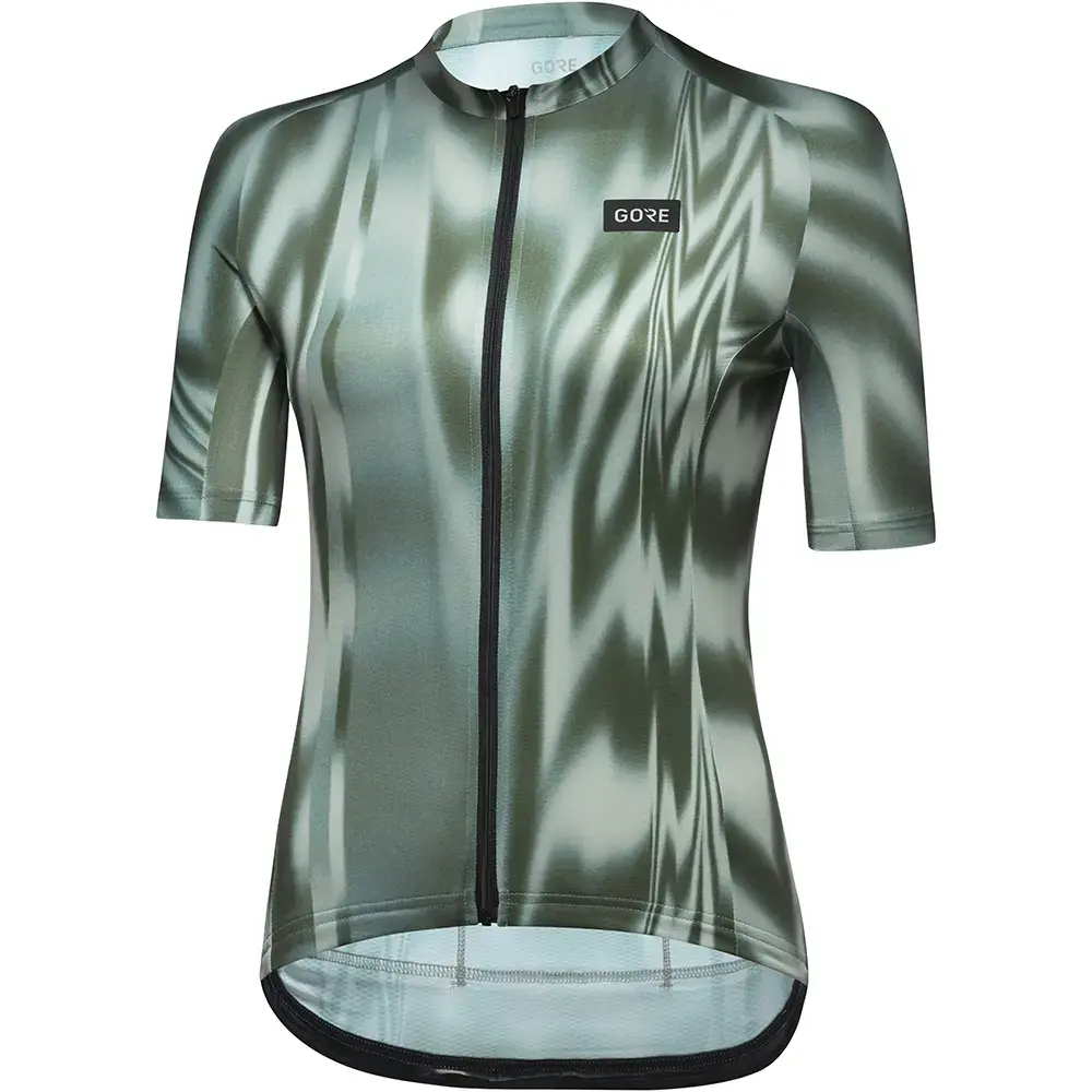 GORE Wear Spirit Paint Fietsshirt Korte Mouwen Grijs/Groen Dames