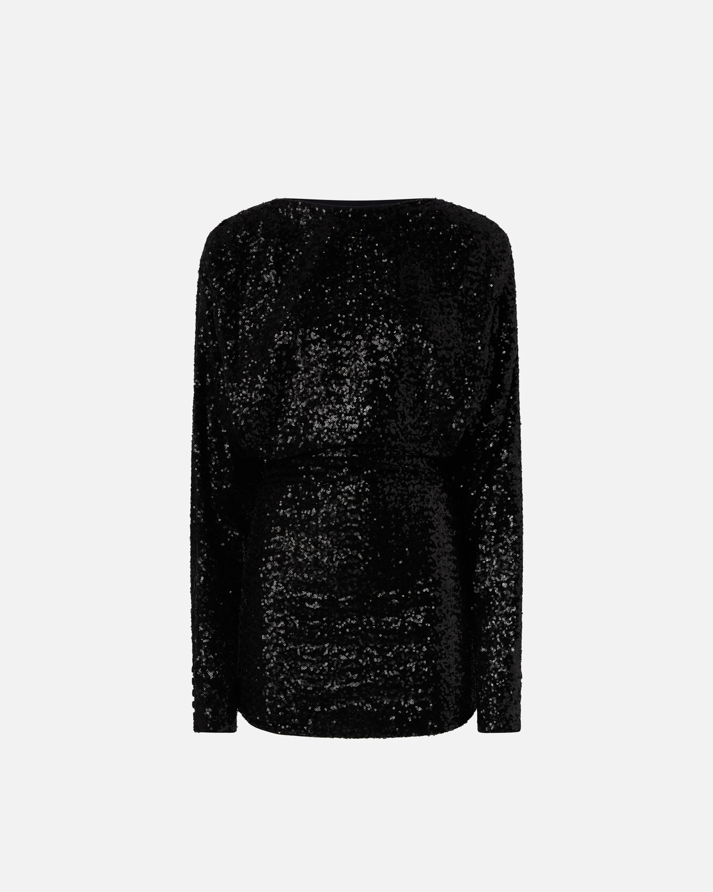 Mini-robe élégante à paillettes | Noir