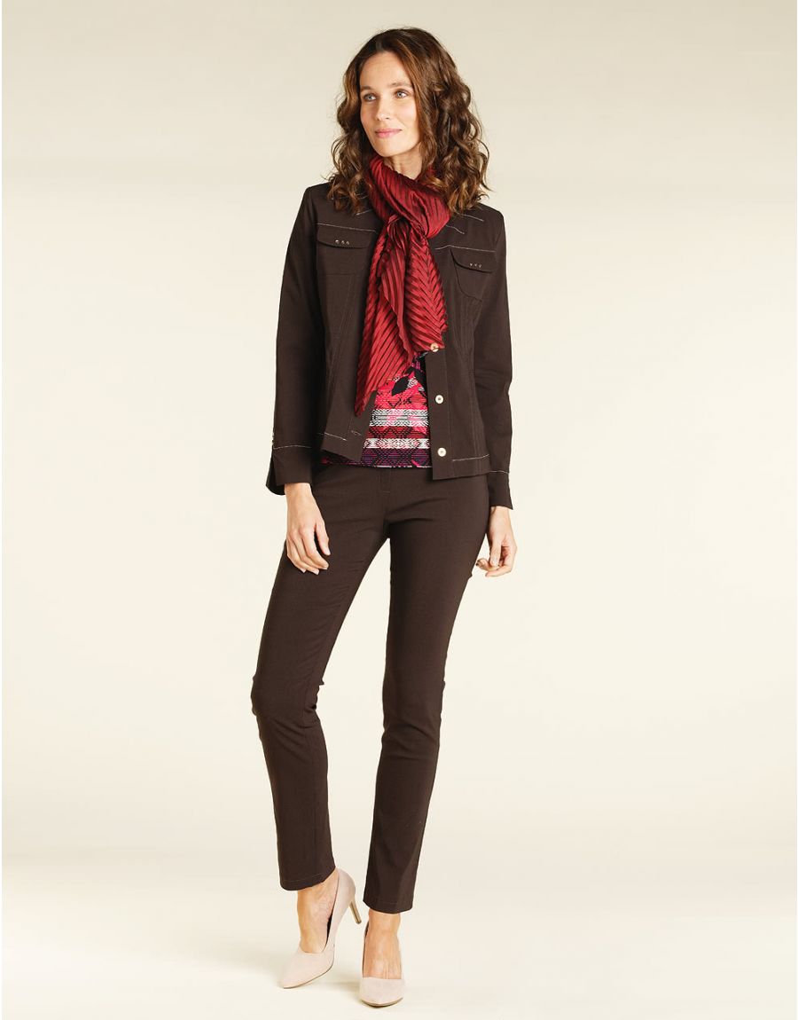 Veste droite marron