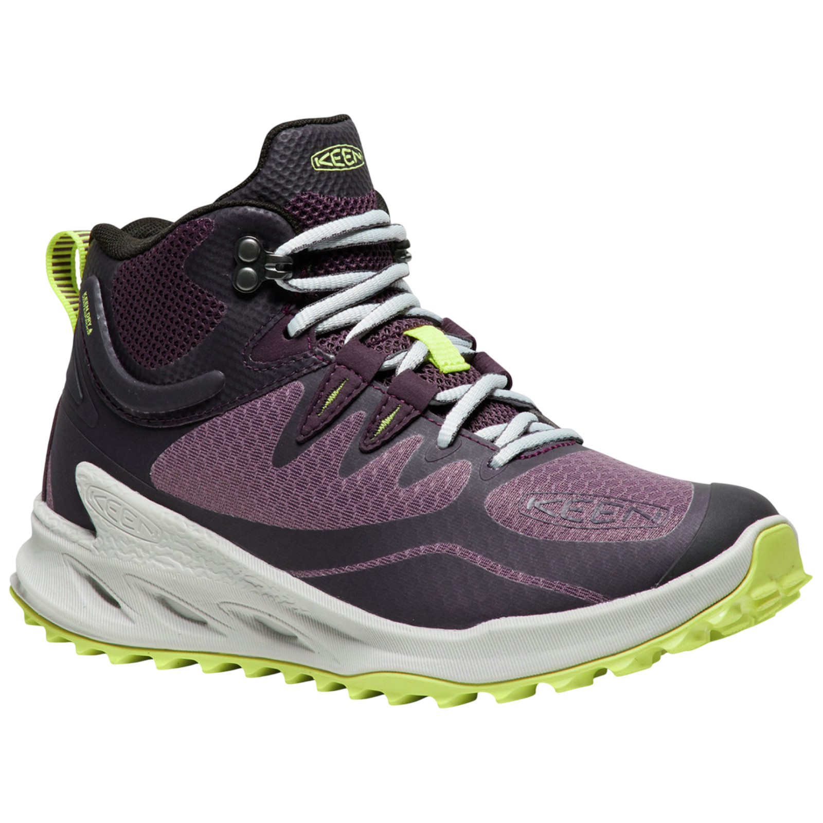 Wanderschuhe W Zionic Mid WP black plum/daiquiri green