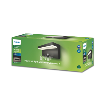 Philips wandlamp Bustan met geïntegreerde led 2x4,5 W grijs