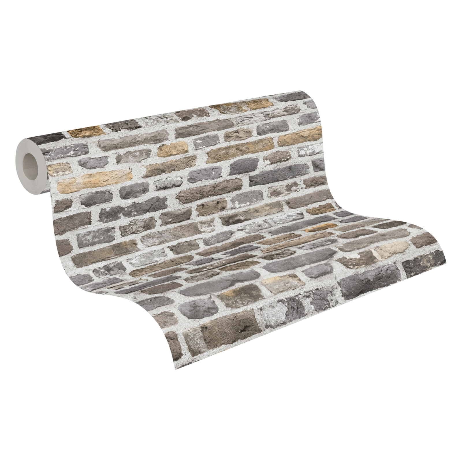 A.S. Creation Vliestapete BRICKS & STONES - grau-braun - Steinoptik - 10 Meter