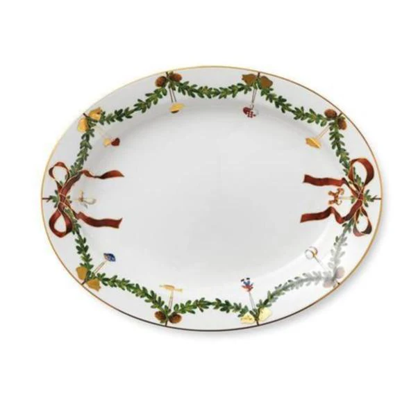 Royal Copenhagen  Stjerne Riflet fad - 37 cm.