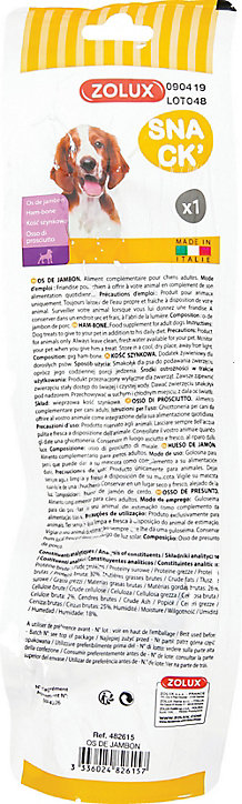 Os de jambon de porc Zolux snack 400 gr