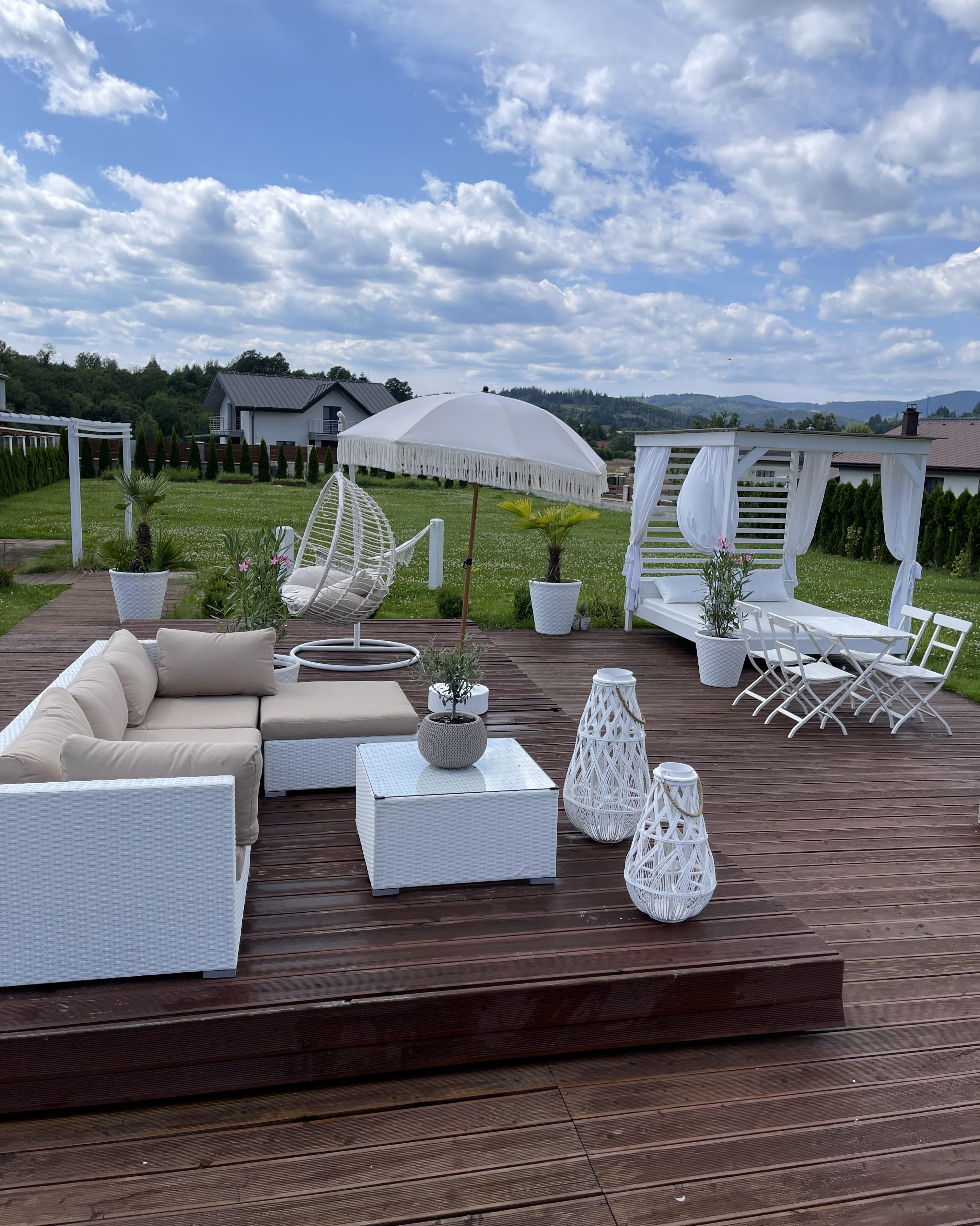 Tuin hoekloungeset met tafel 4-zits SANO linkszijdig modulair PE rotan Wit