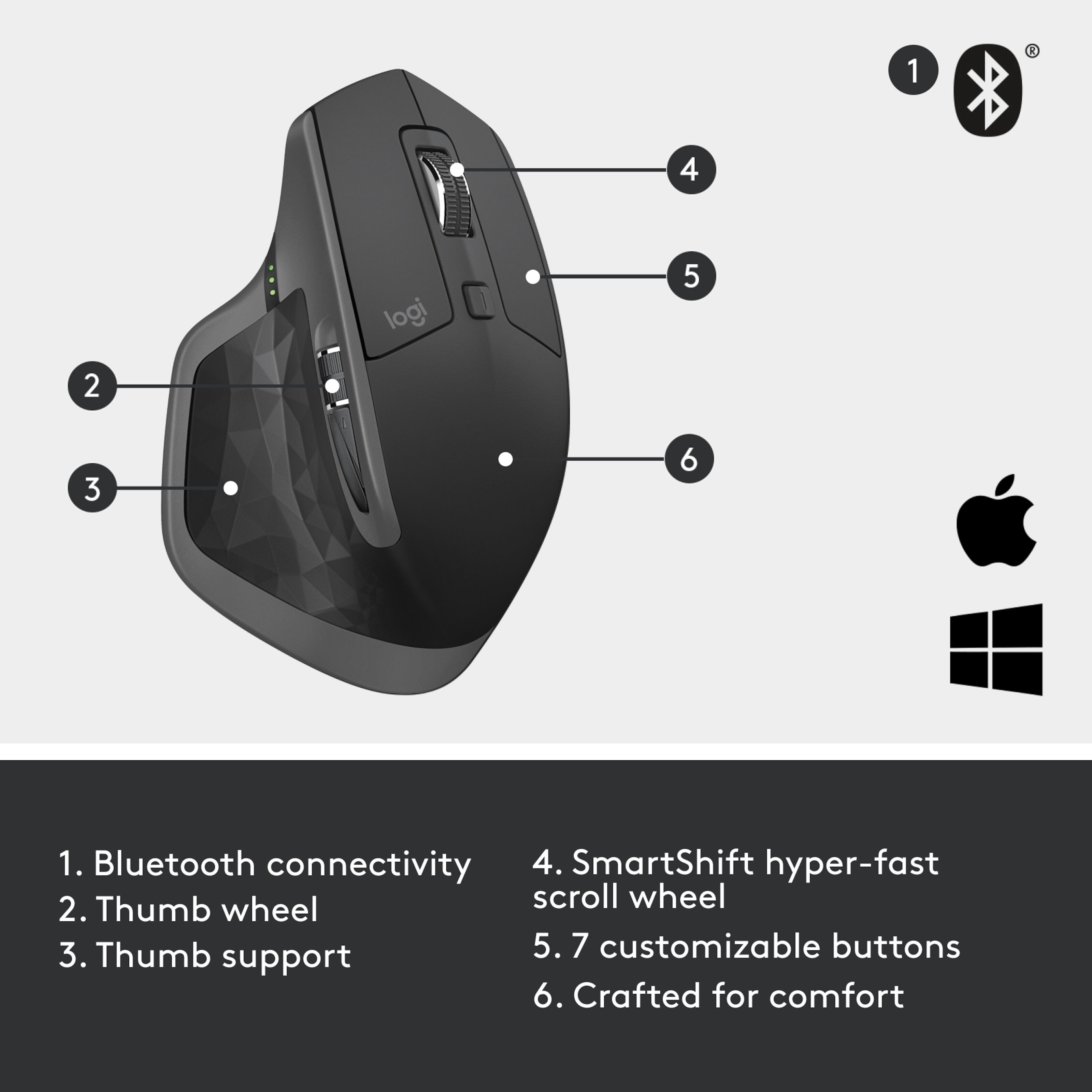Logitech MX Master 2S Trådløs datamus