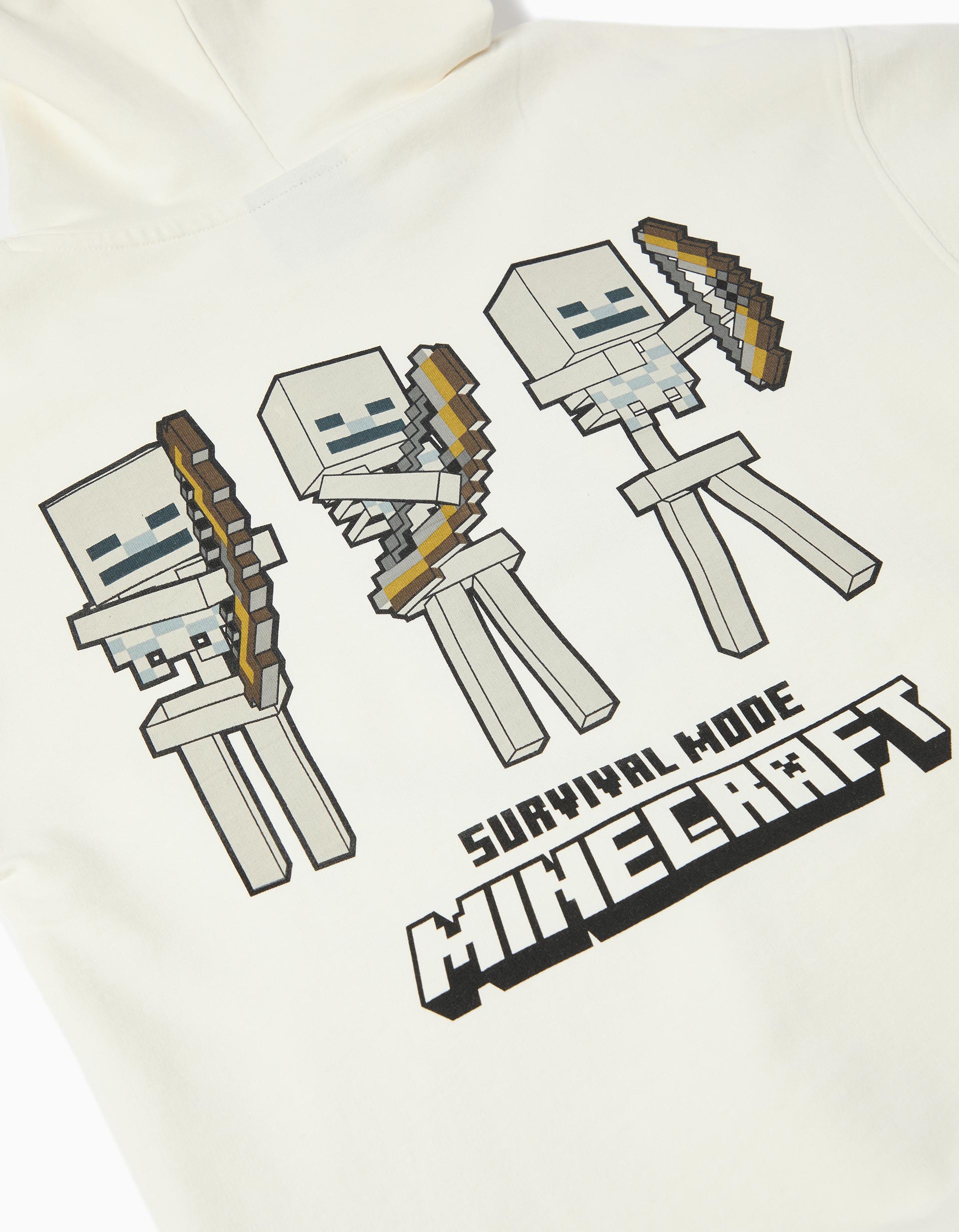 Sweatshirt com Capuz 'Minecraft', Menino, Branco
