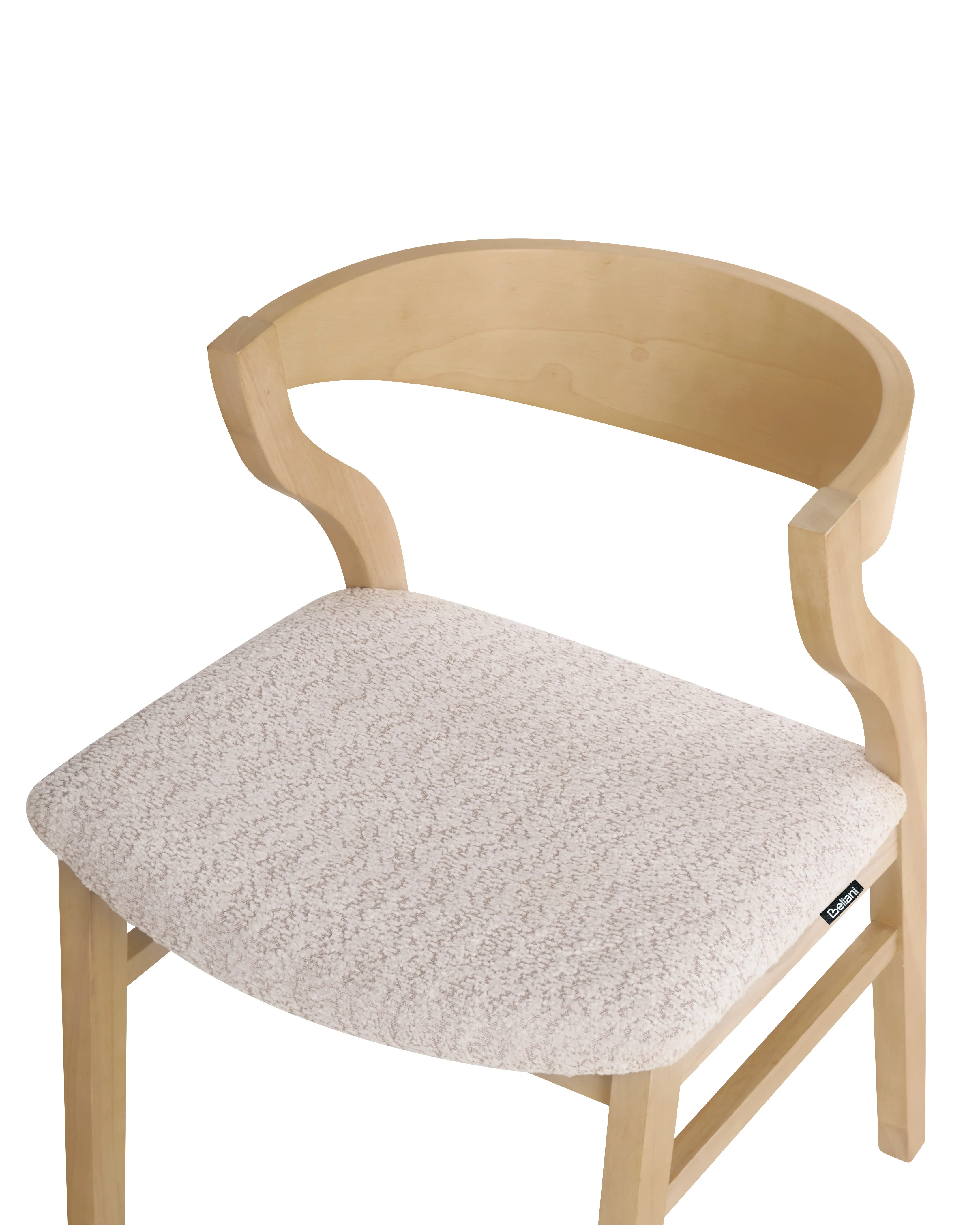 Set van 2 eetkamerstoelen MAROA Hout Lichtbeige