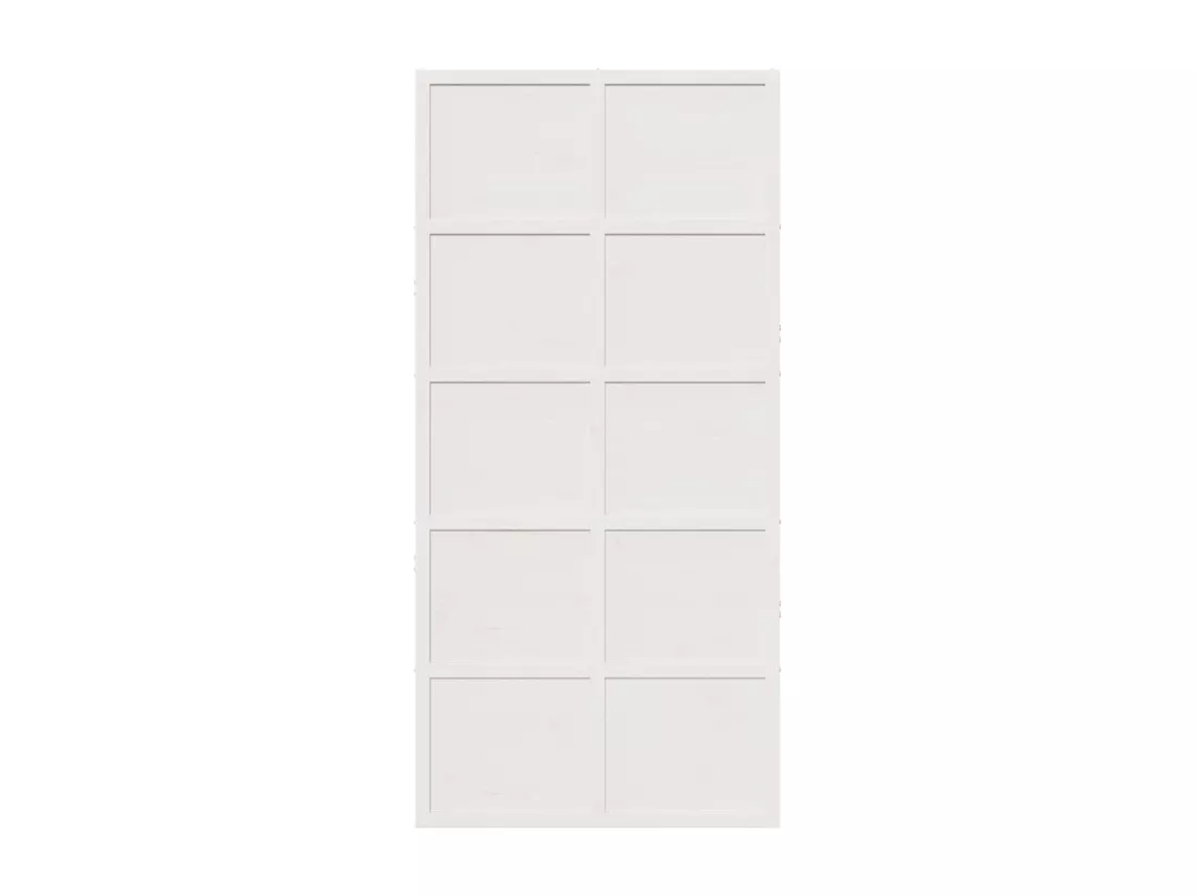 Porte de grange blanc 100x208 cm bois massif de pin
