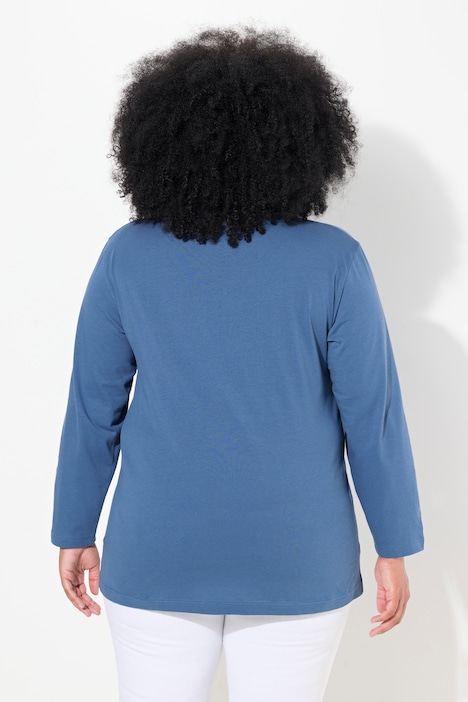 Shirt, V-Ausschnitt, Relaxed, Langarm