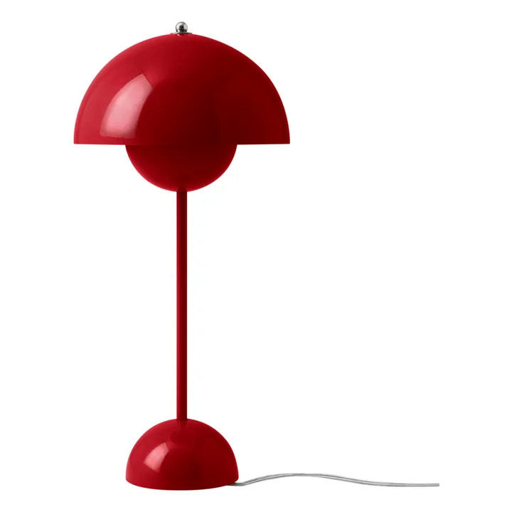 & Tradition Lampe à poser Flowerpot VP3, Verner Panton, 1969 | Rouge vermillon