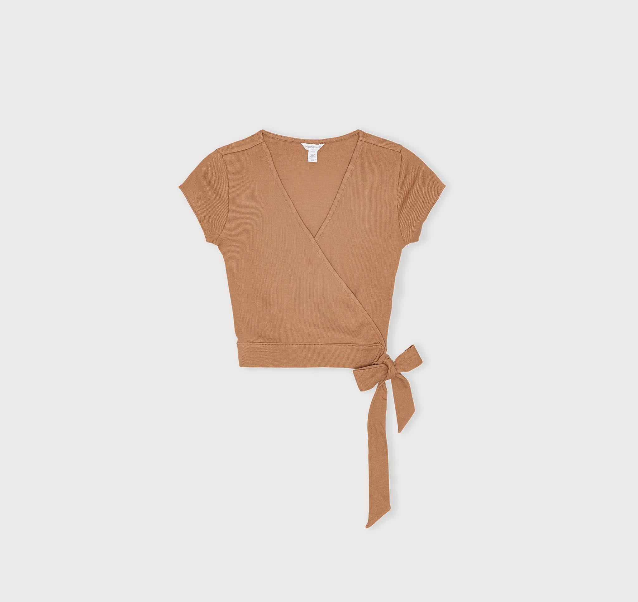 ORGANIC COTTON<br>Core Rib Wrap Crop Top