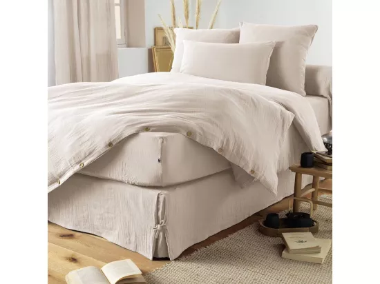 OUREA - Housse de Couette 200x210cm Gaze de Coton Pampa