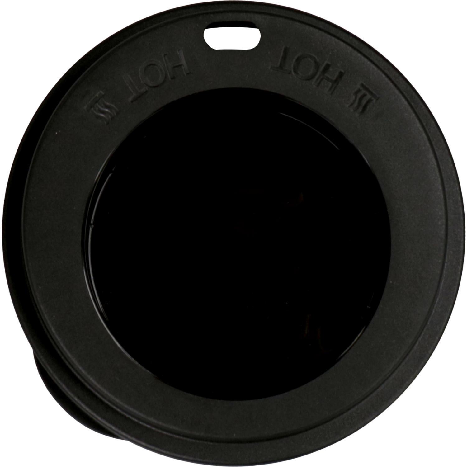 ÖkoCup Deksel, PP, rond, reusable, met drinkgat, Ø90mm, zwart