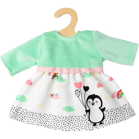 Heless 2124 - Kleid für Puppen im Pinguin Pünktchen Design, Größe 35 - 45 cm