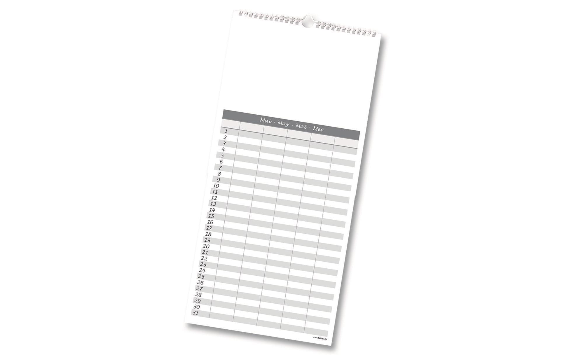 Dauerkalender Familienplaner 23 x 49 cm, WeissFamilienplaner; Dauerkalender 1