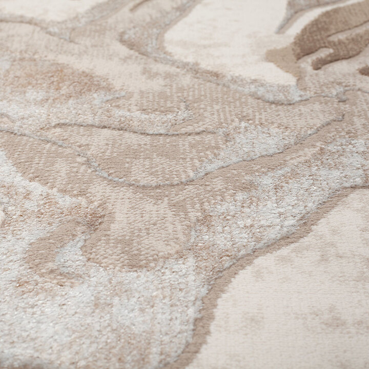 Marmer vloerkleed - Erio Marbled Beige | 3D effect