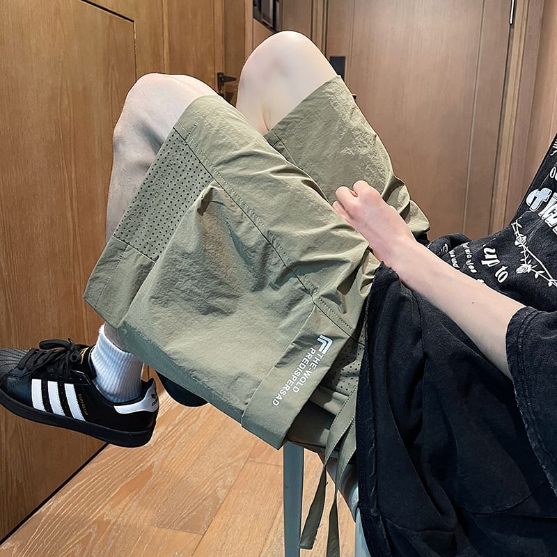 emeisa - Shorts met halfhoge taille en letters