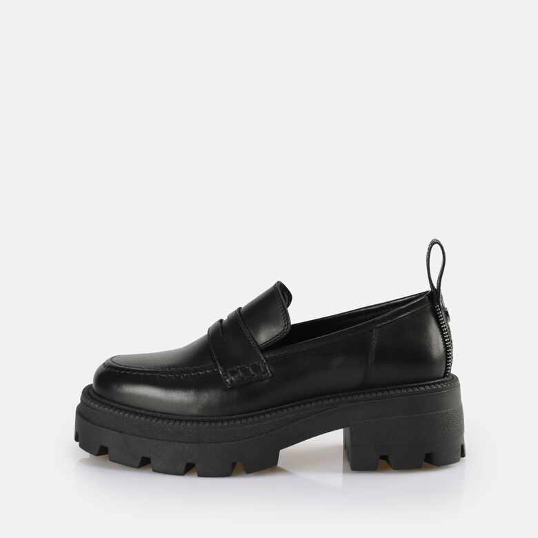 Square Loafer Chaussures basses, noir