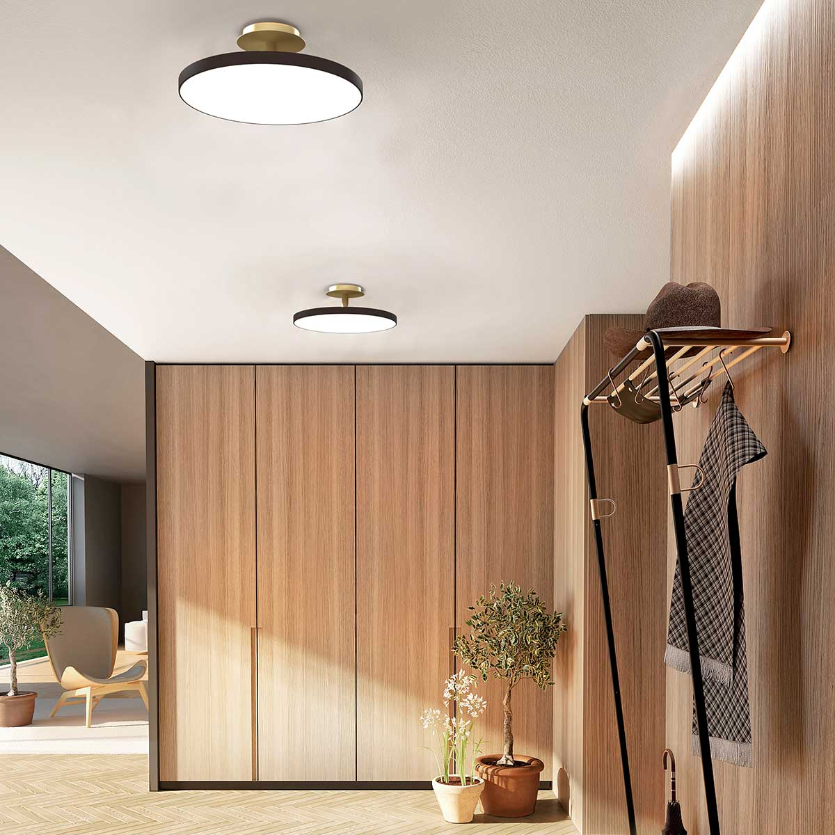 Plafondlamp Asteria Up Medium Zwart