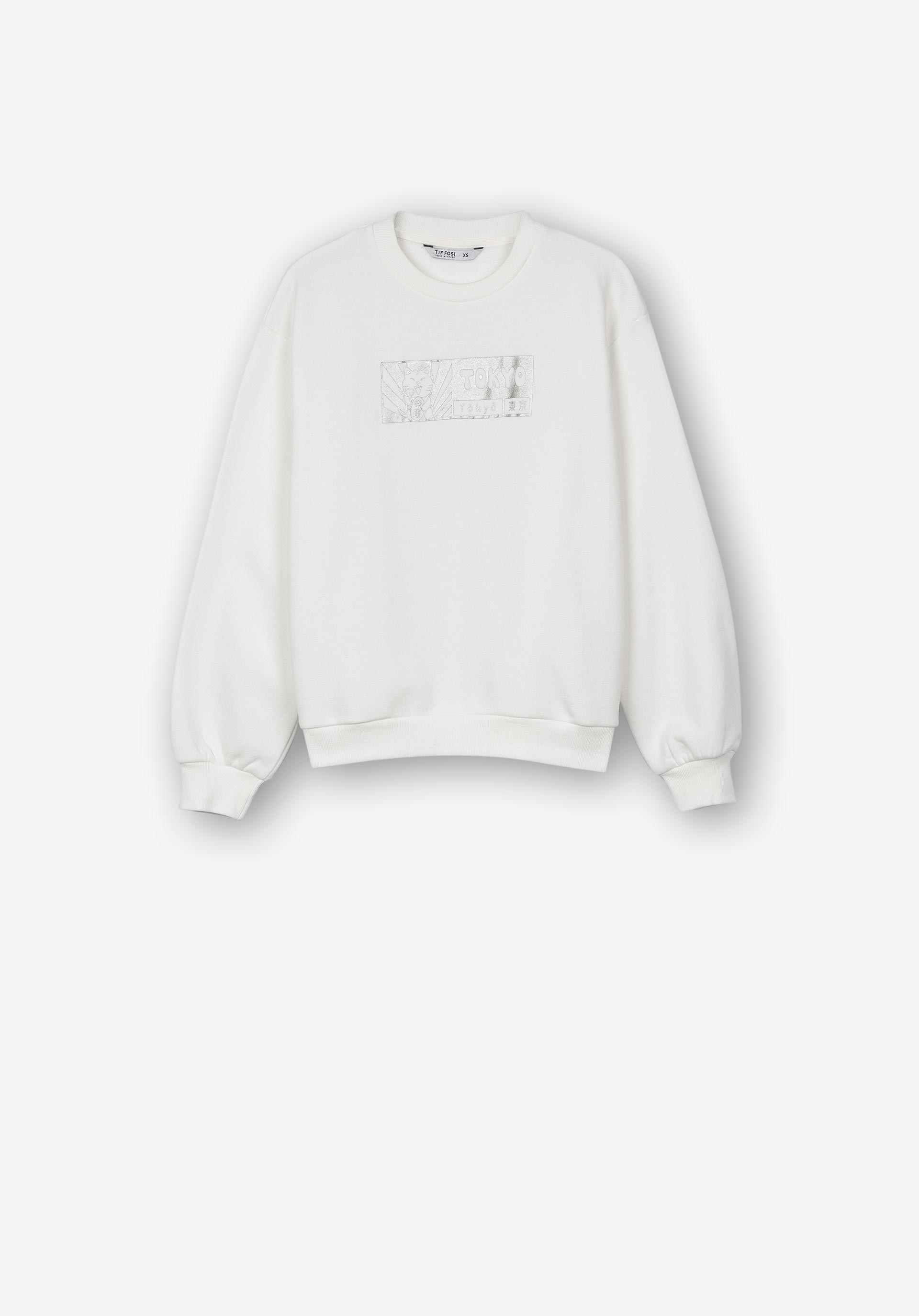 Sweatshirt com Estampado Frontal