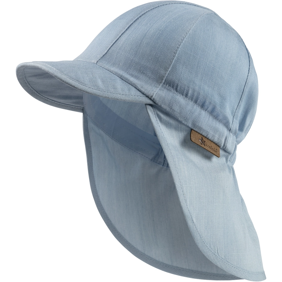 Sterntaler Schirmmütze mit Nackenschutz Jeans graublau