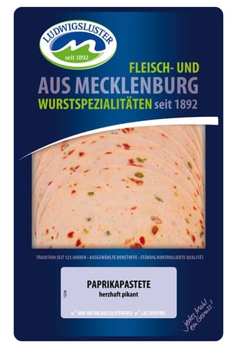 Ludwigsluster Paprikapastete in Scheiben