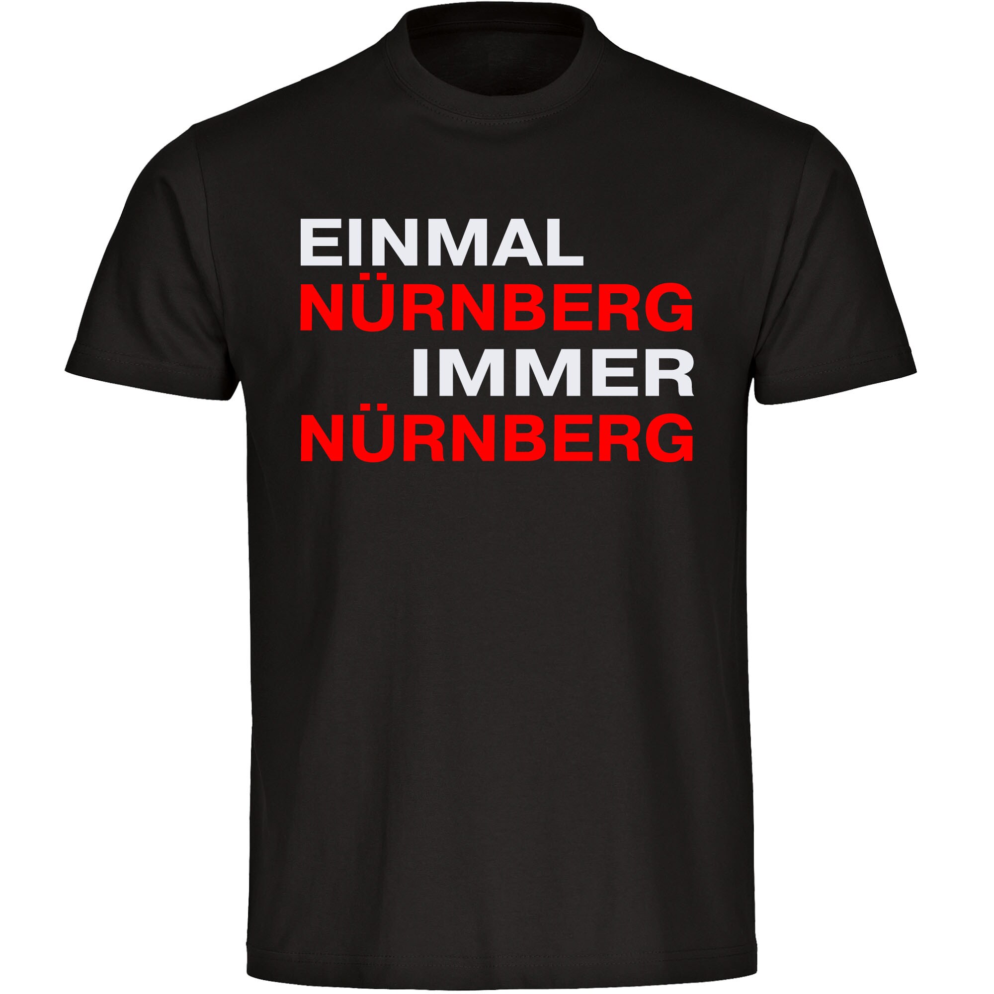 multifanshop® Herren T-Shirt - Nürnberg - Einmal Immer - Druck rot