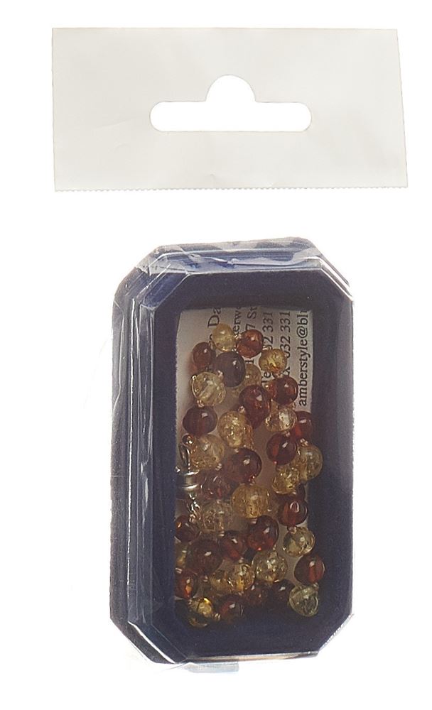 AMBERSTYLE Bernsteinkette cognac citrin 32cm mit Magnetverschluss 1 Stk