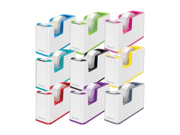 Leitz WOW - Dispenser med kontortape - skrivebord - rød