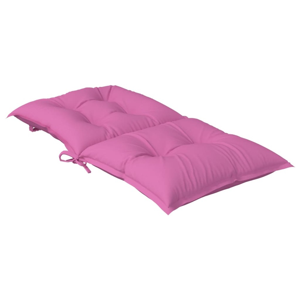 Coussins de chaise de jardin à dossier bas lot de 4 rose