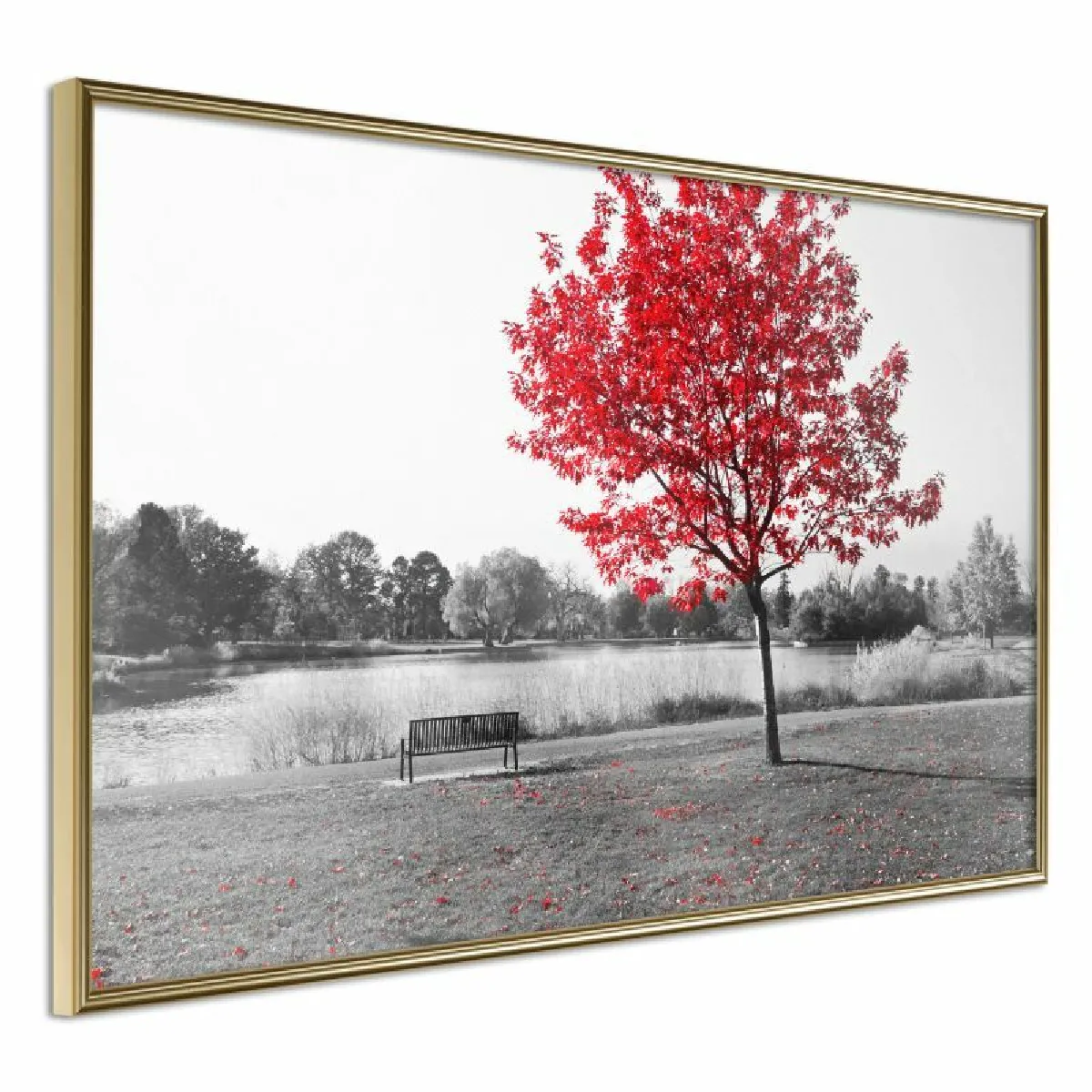 Paris Prix Affiche encadrée Autumn Colours I 90x60 cm - Or