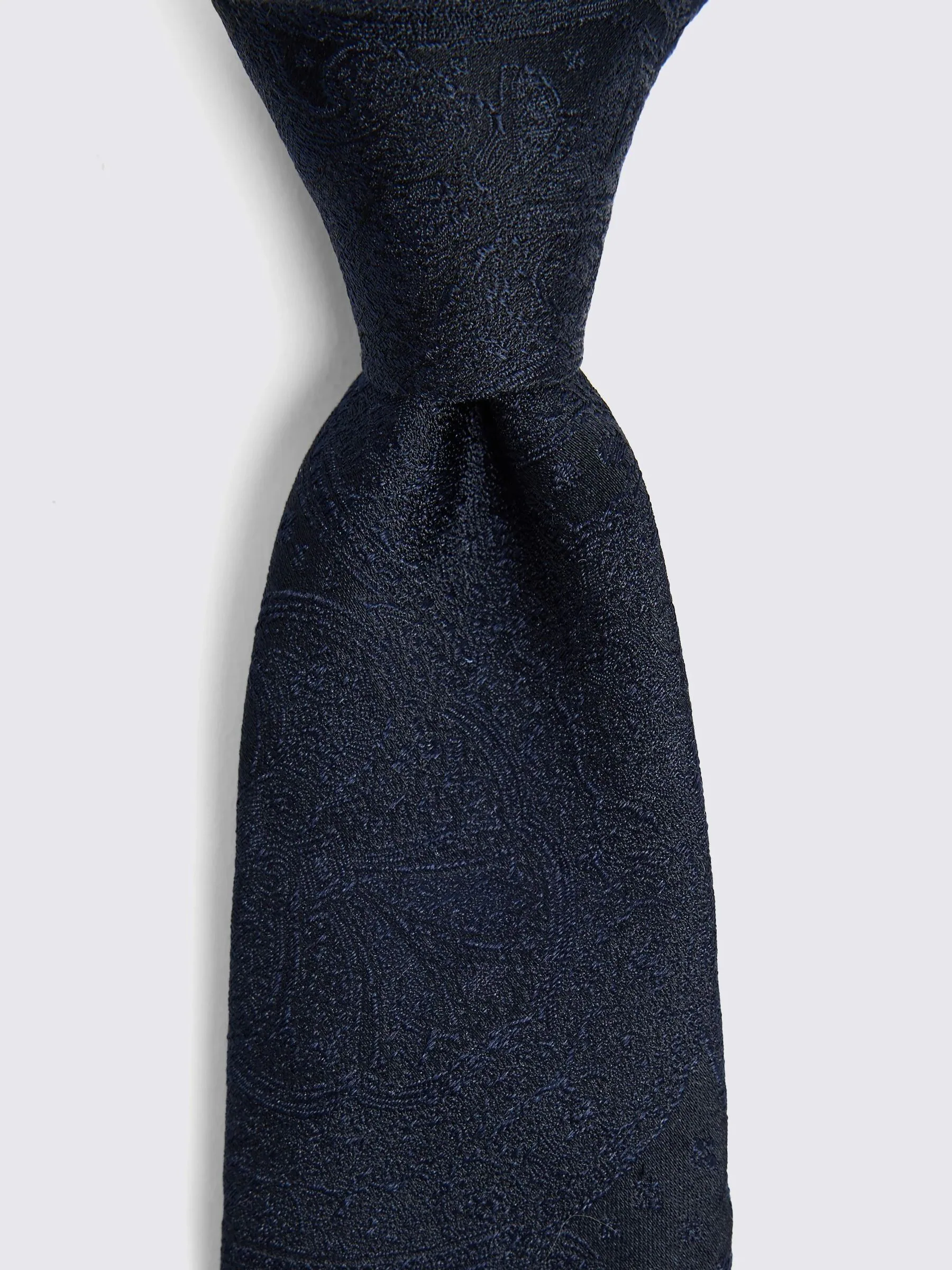 Marineblauw - MOSS Wedding Paisley Tie