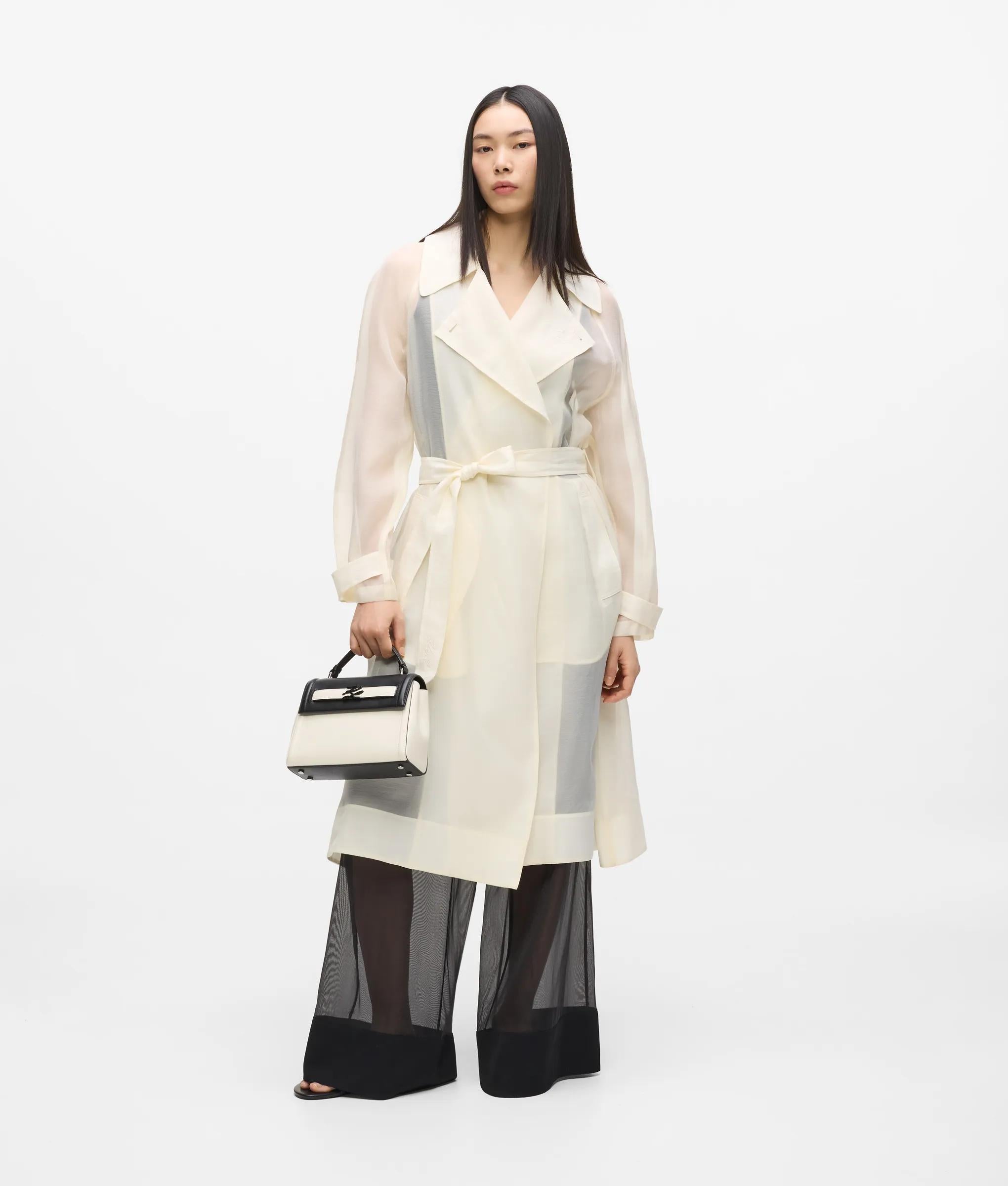 Trench van organza jas