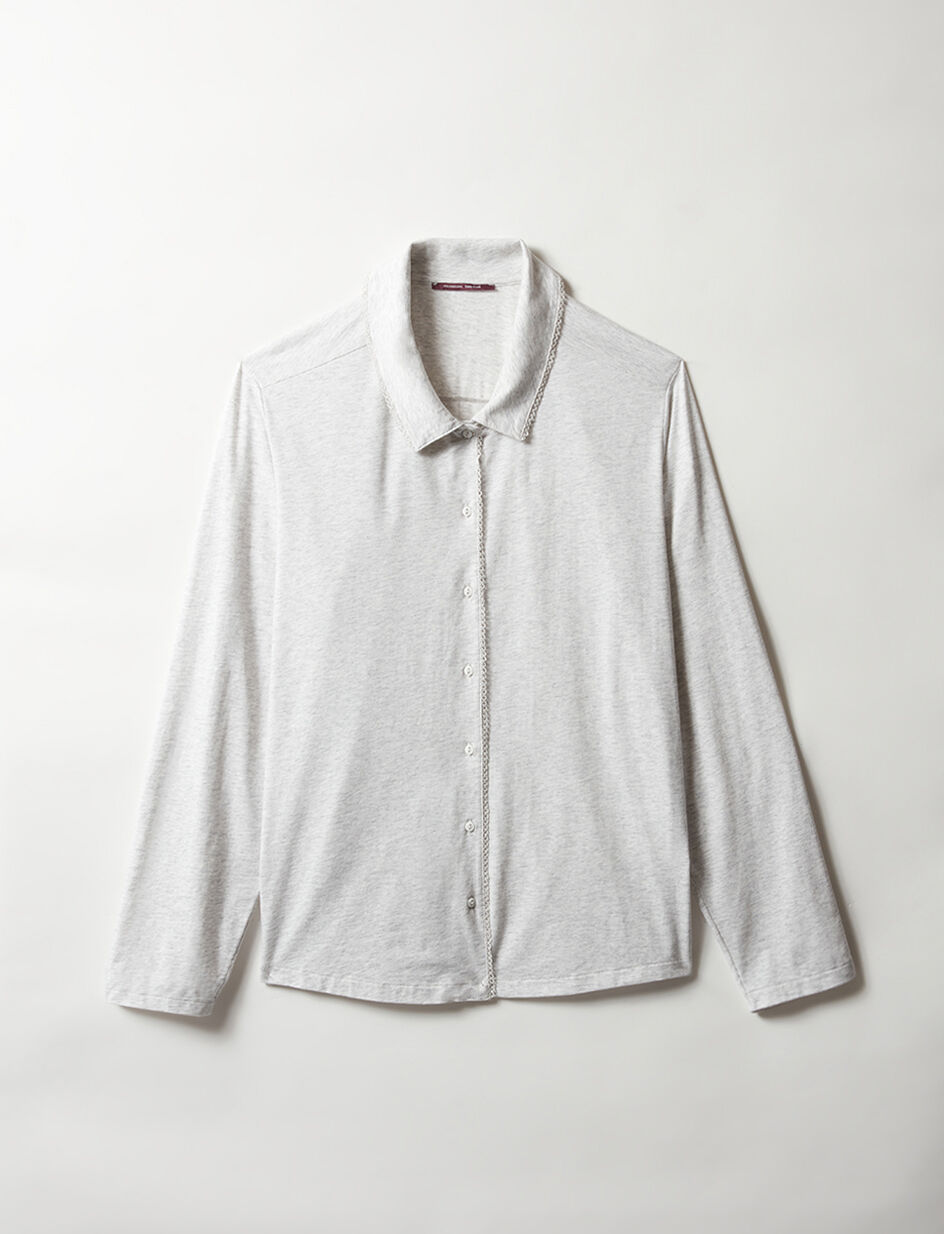 Veste de pyjama - blanc nacré chiné