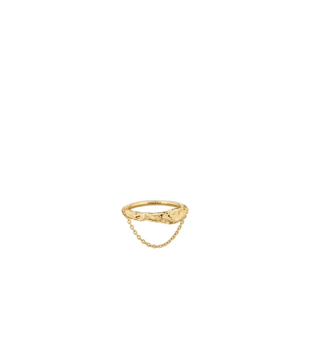 Bague chaîne Eroz - Dorée à l’or 24 carats