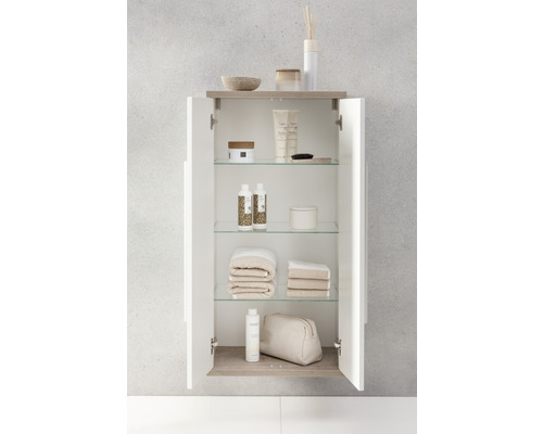 Middelhoge kast FACKELMANN Stanford White hoogglans 106x50,5x32 cm