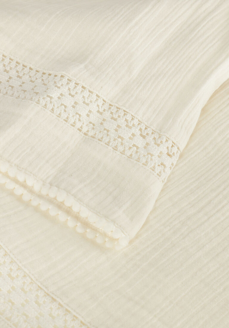 SCOTCH & SODA witte scotch & soda minirok lace detail crinkle cotton mini skirt