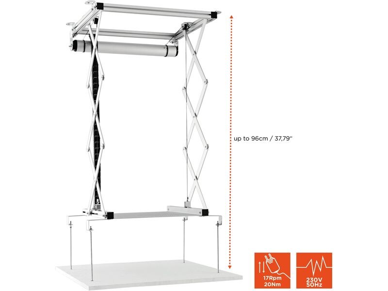 Celexon Deckenhalterung PL1000 Plus Grau ausfahrbar bis 96cm